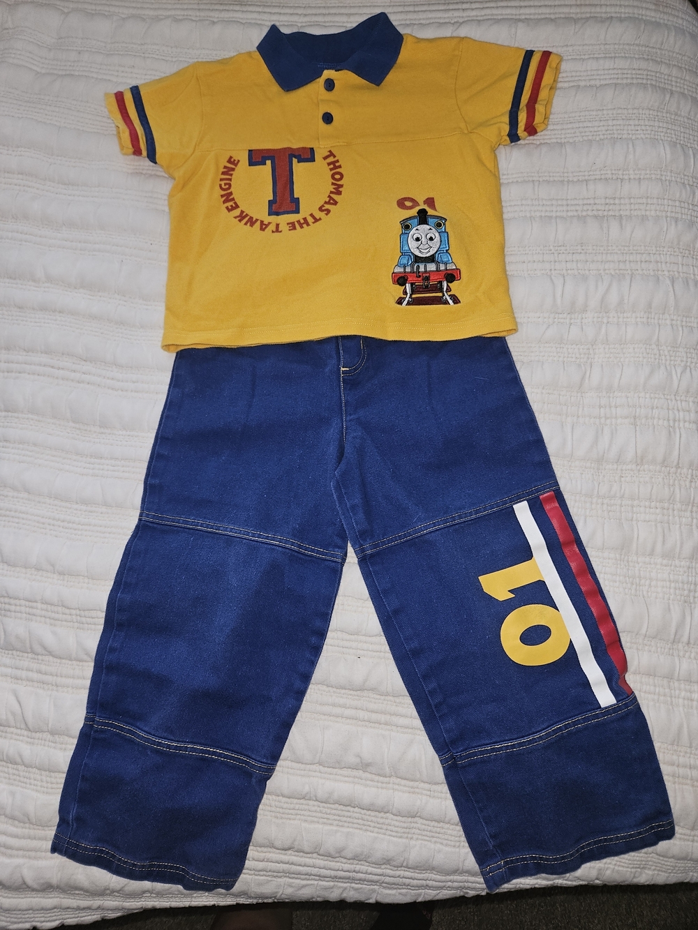 Thomas & Friends Yellow Polo and Blue Pants Kids Set